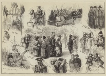 Opening van het Nieuwe Stadhuis in Bradford, Schetsen in de Straten